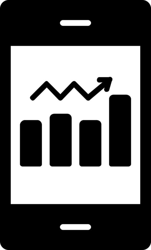 Bar Analytics Glyph Icon Design vector