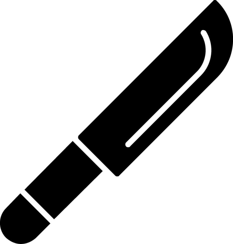 cuchillo glifo icono diseño vector