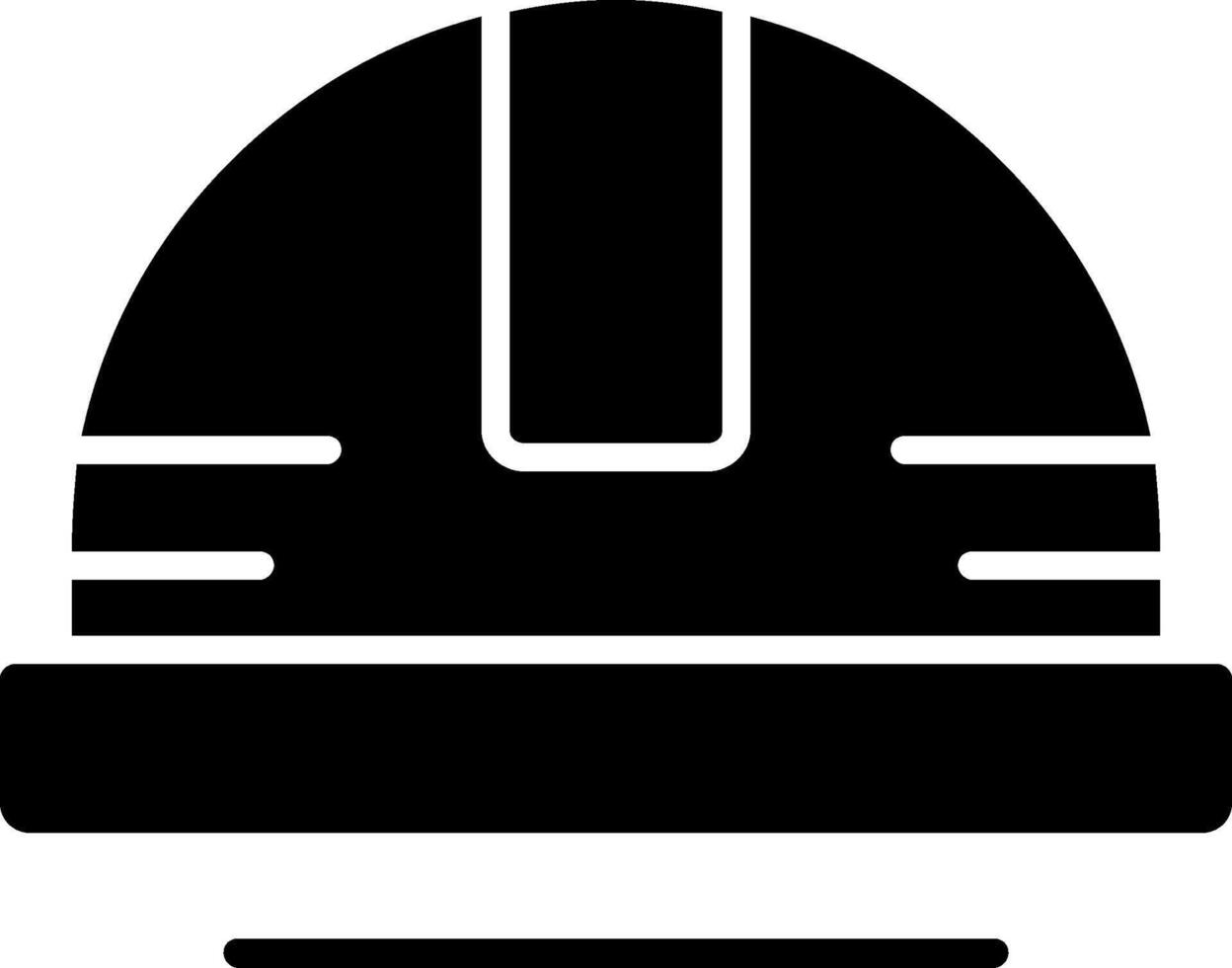 Helmet Glyph Icon Design vector