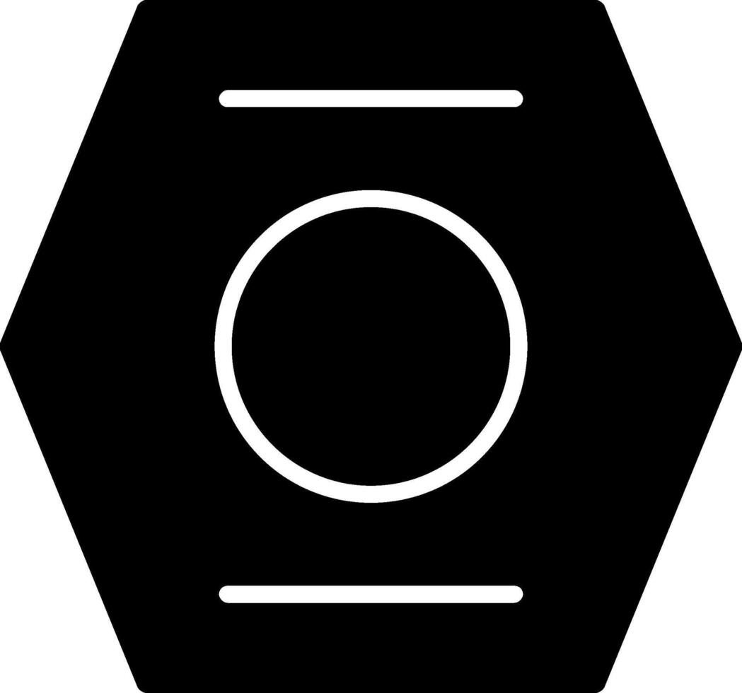 Nut Glyph Icon Design vector
