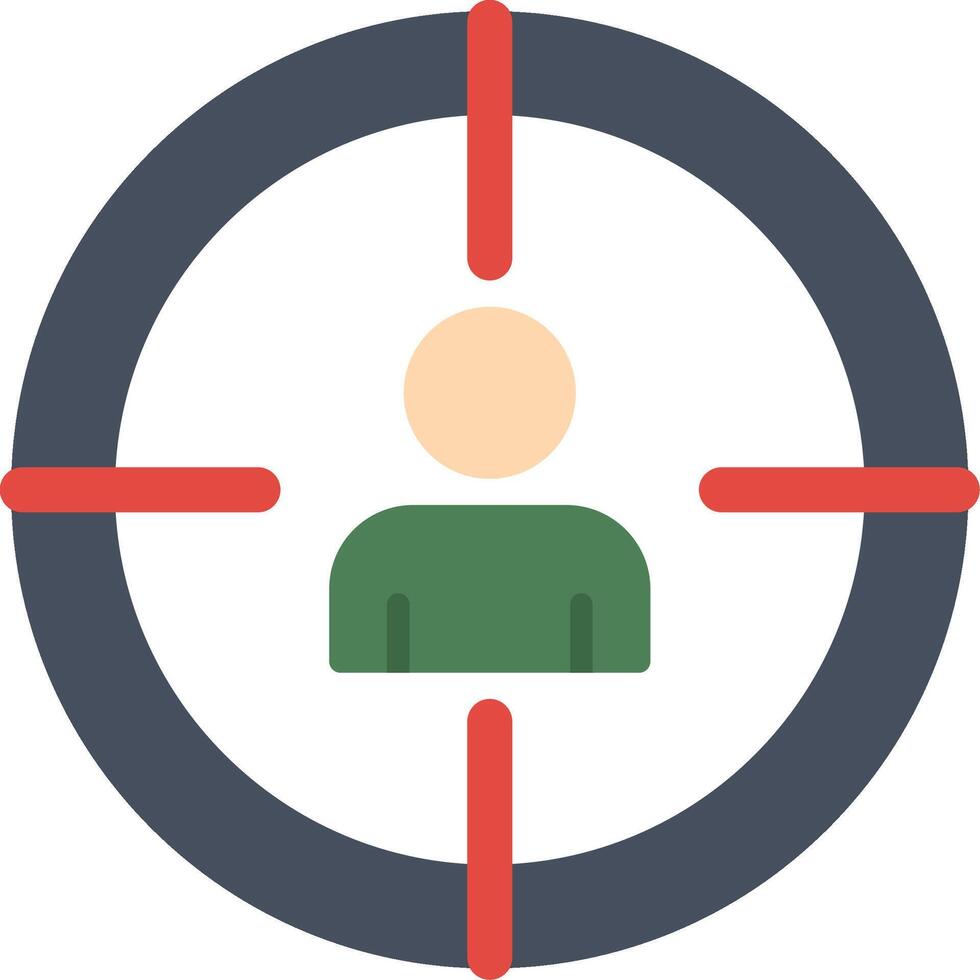 Target Flat Icon Design vector