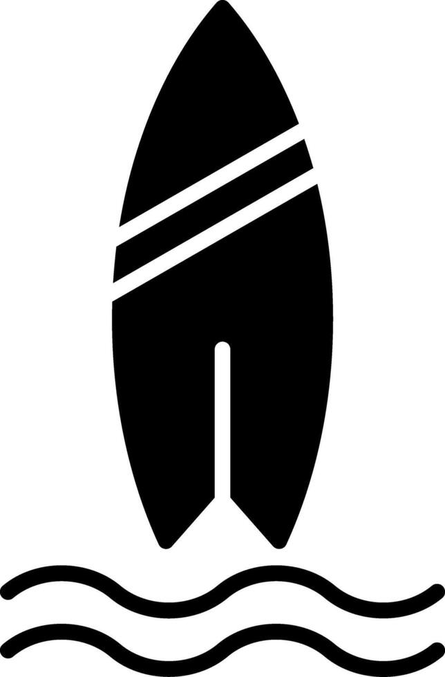 Surf Glyph Icon Design vector