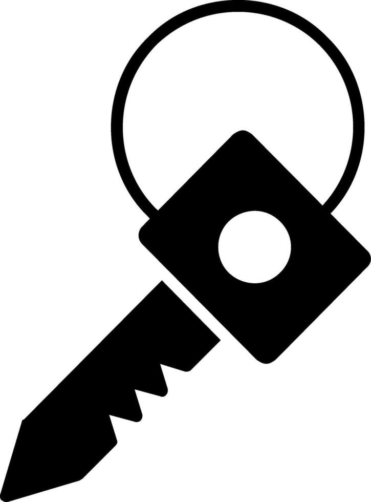 Key Glyph Icon Design vector