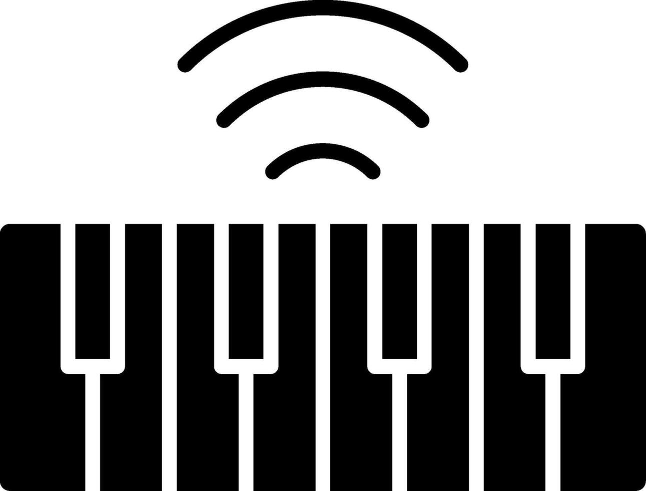 Keyboard Glyph Icon Design vector