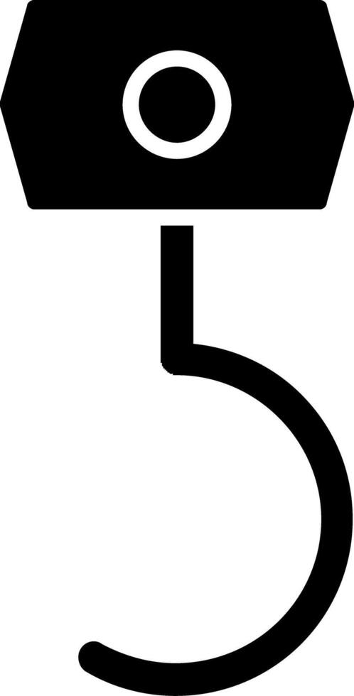 Hook Glyph Icon Design vector