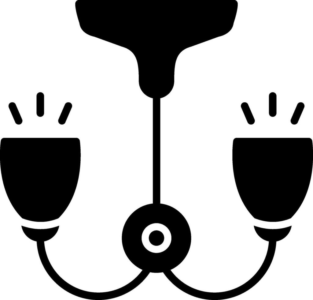 Lamp Glyph Icon Design vector