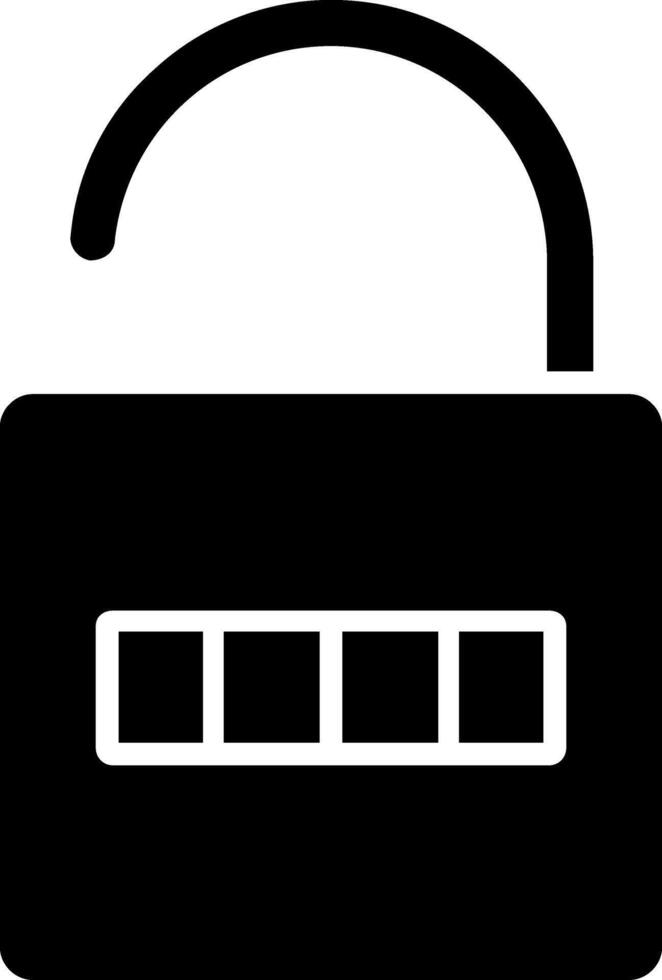 Lock Glyph Icon Design vector