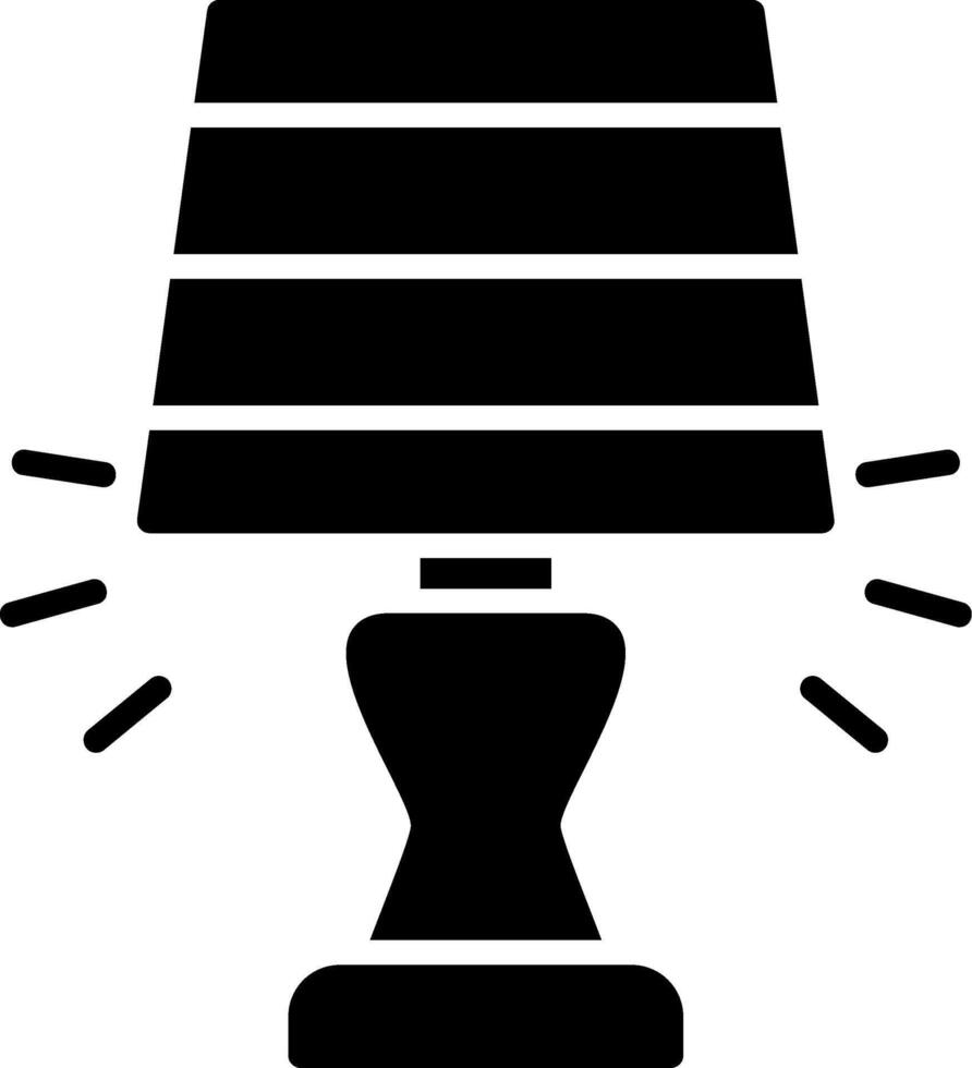 Lamp Glyph Icon Design vector
