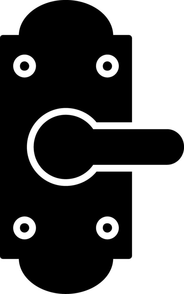 Door Lock Glyph Icon Design vector