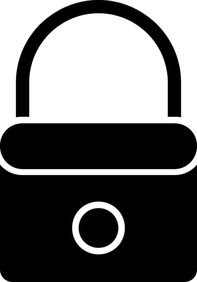 Lock Glyph Icon Design vector