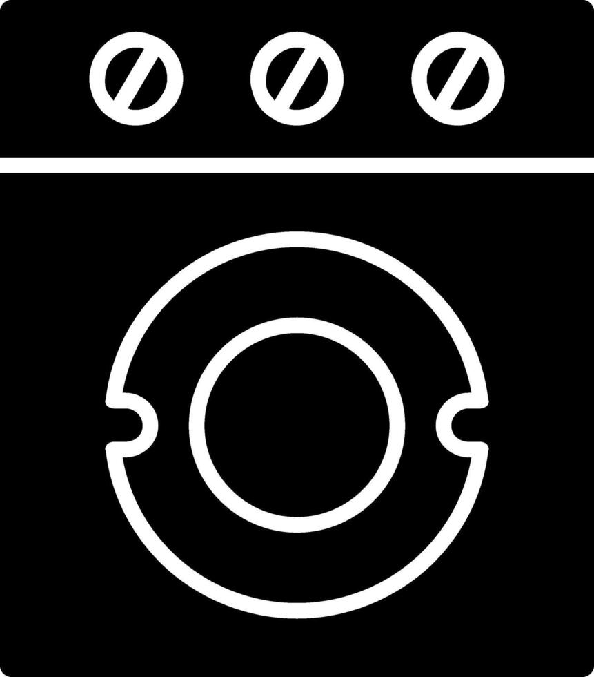 Washer Glyph Icon Design vector