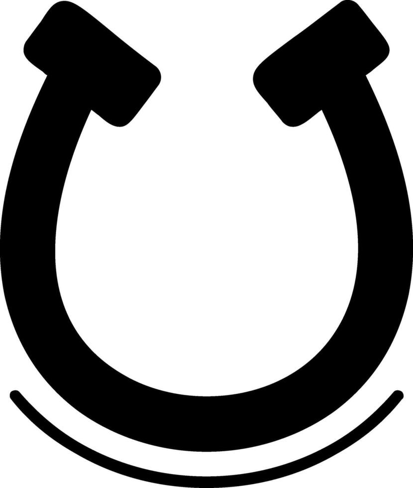 Horseshoe Glyph Icon Design vector