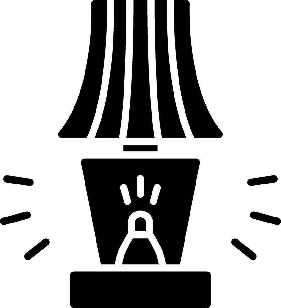 Lamp Glyph Icon Design vector