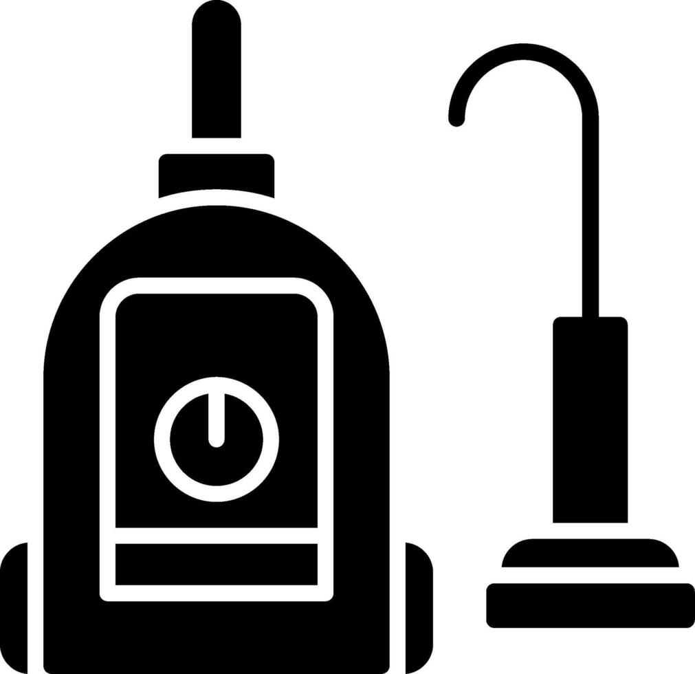 vacío limpiador glifo icono diseño vector