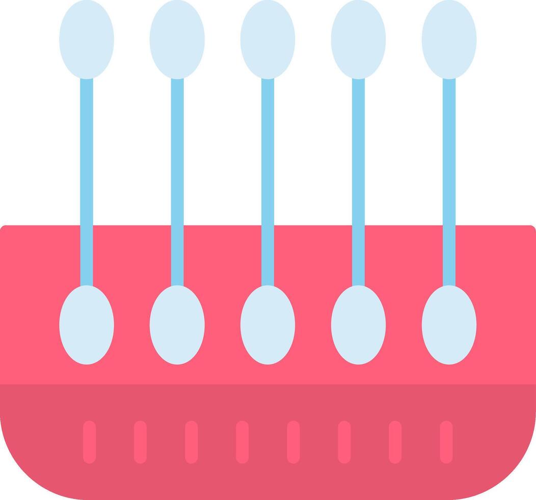 Cotton Buds Flat Icon Design vector