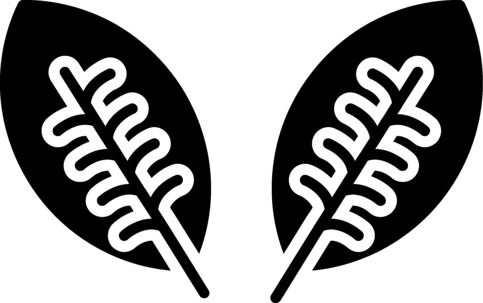 Leaves Glyph Icon Design vector