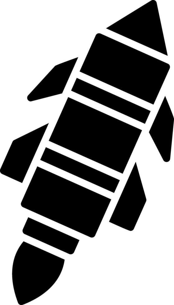 Missile Glyph Icon Design vector