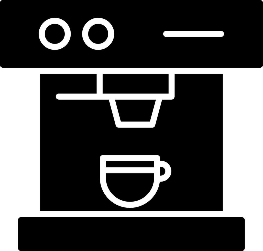 café máquina glifo icono diseño vector