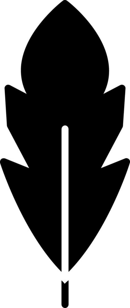 Feather Glyph Icon Design vector