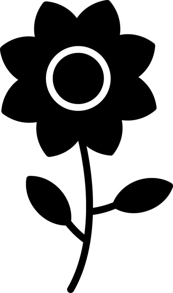 Flower Glyph Icon Design vector