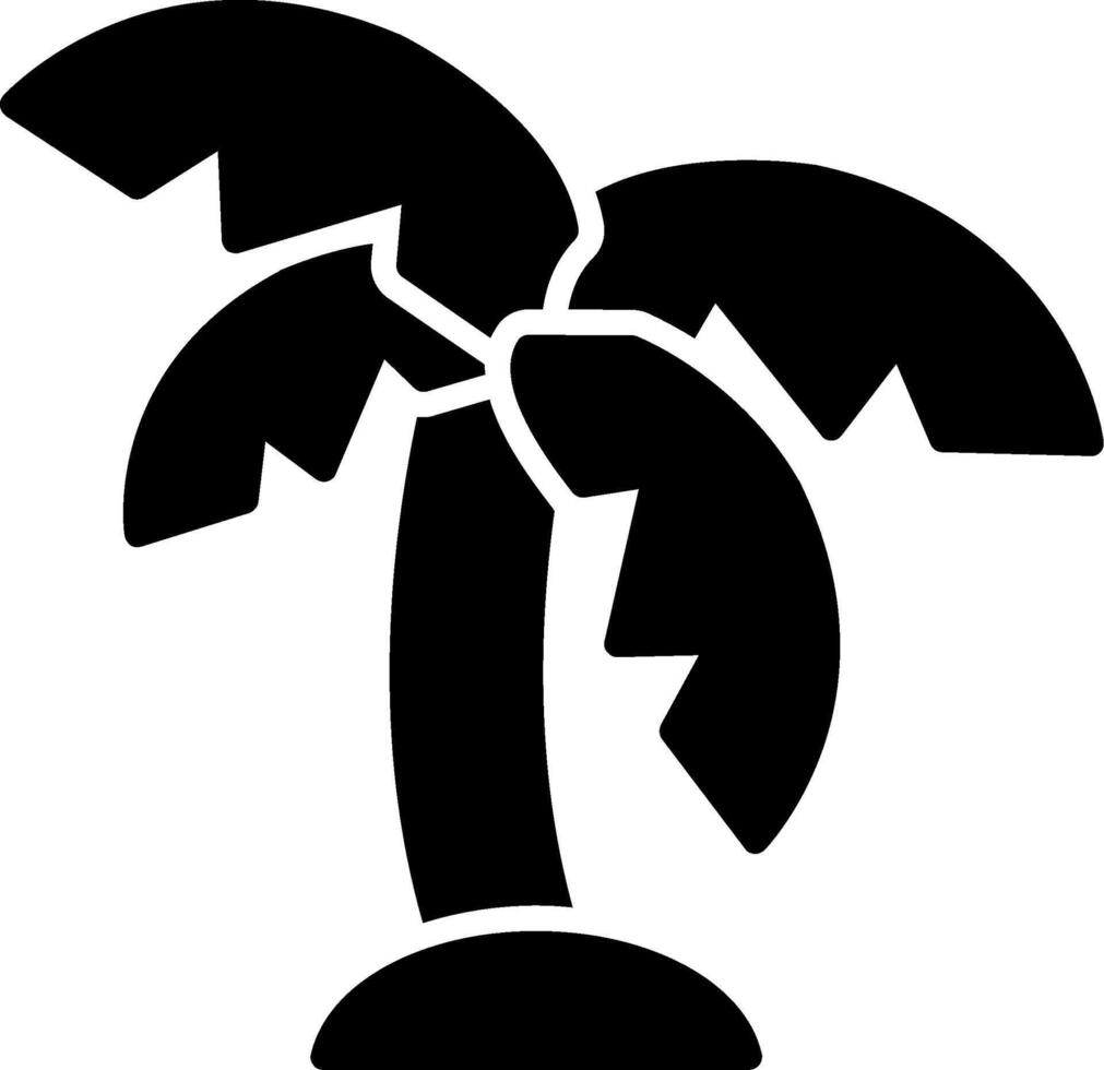 Palm Glyph Icon Design vector