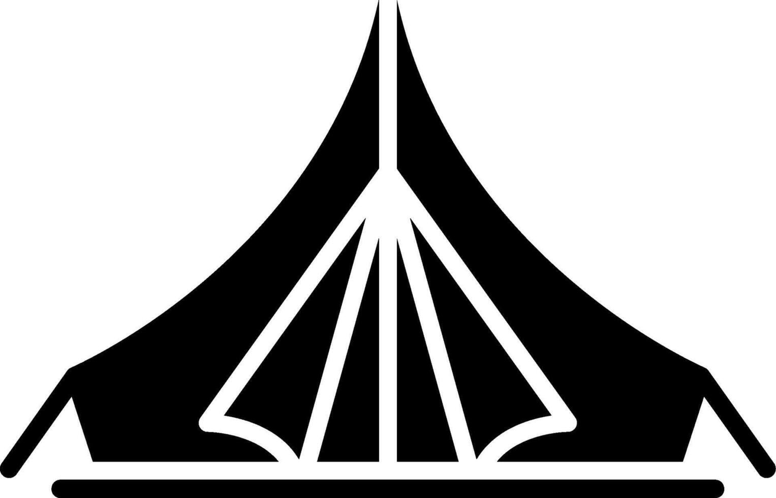 Tent Glyph Icon Design vector