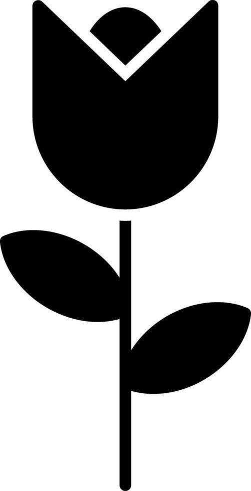 Tulip Glyph Icon Design vector