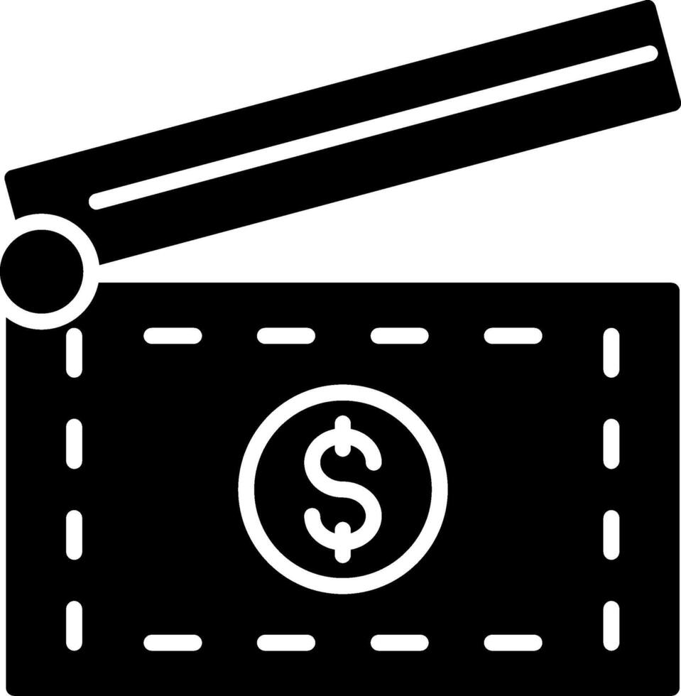 Clapperboard Glyph Icon Design vector