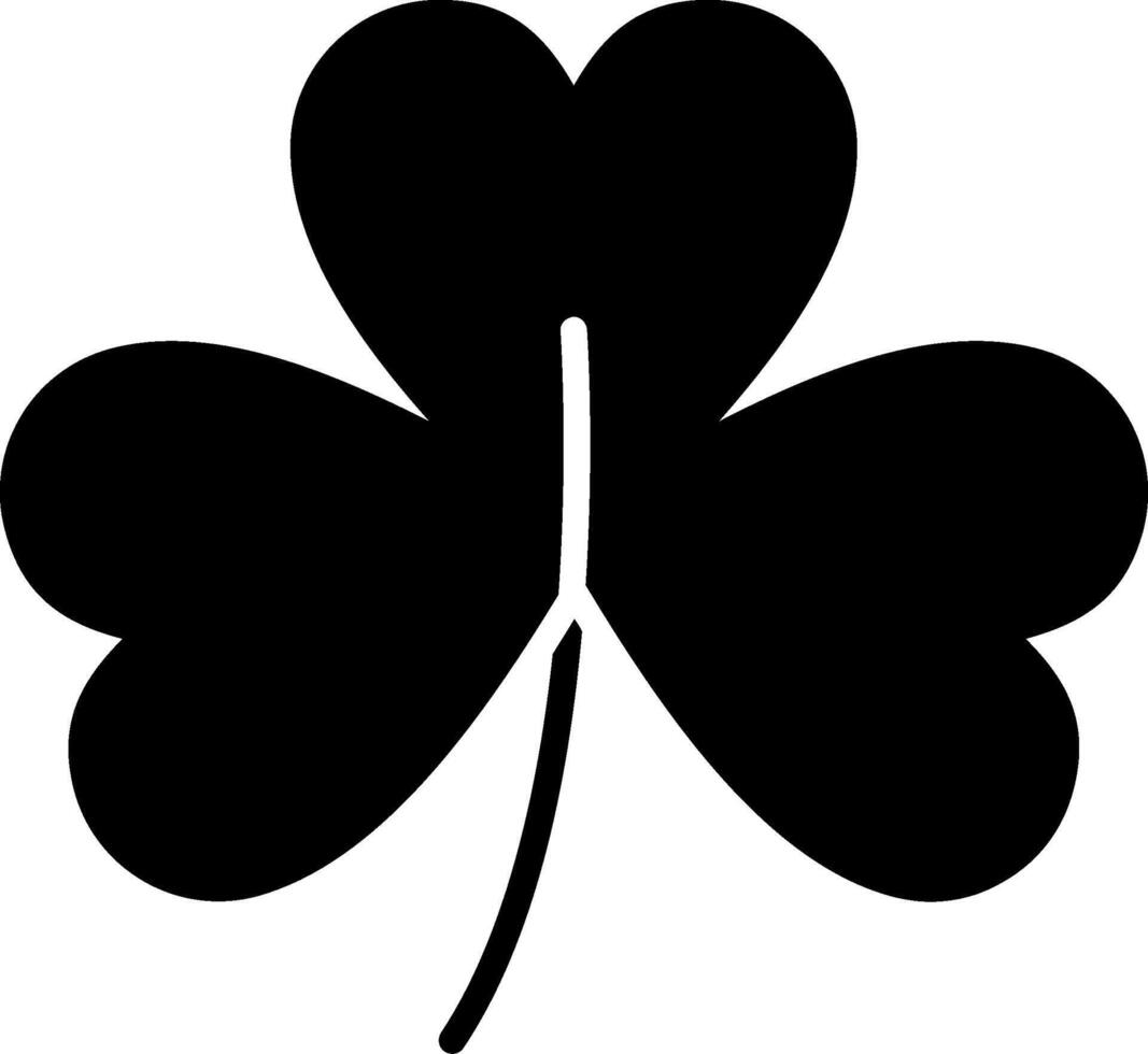 Clover Glyph Icon Design vector