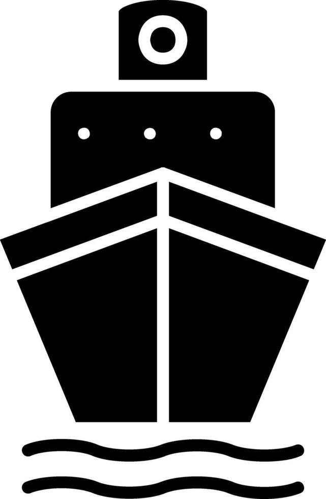 Boat Glyph Icon Design vector
