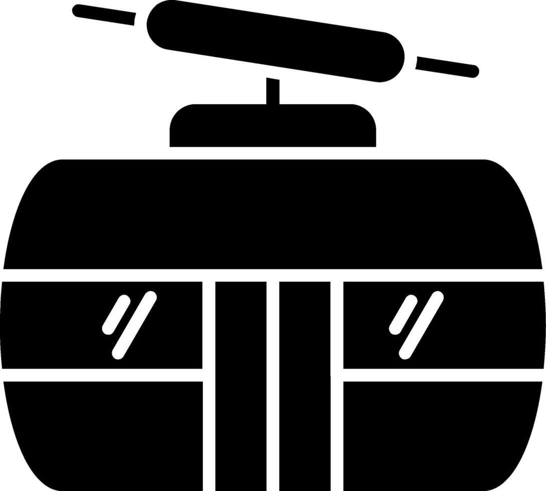 Cableway Glyph Icon Design vector