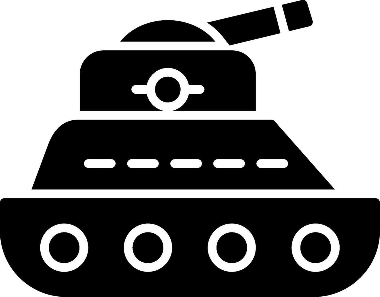 Tank Glyph Icon Design vector