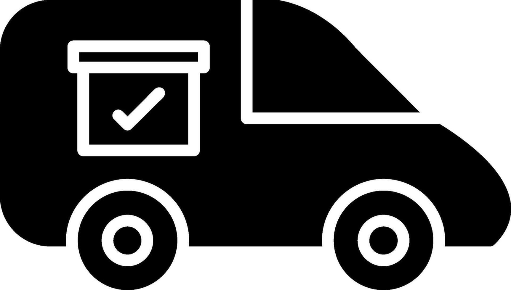 Van Glyph Icon Design vector