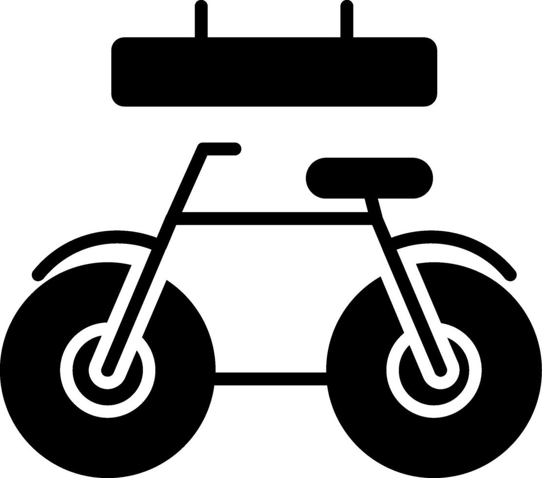 bicicleta glifo icono diseño vector