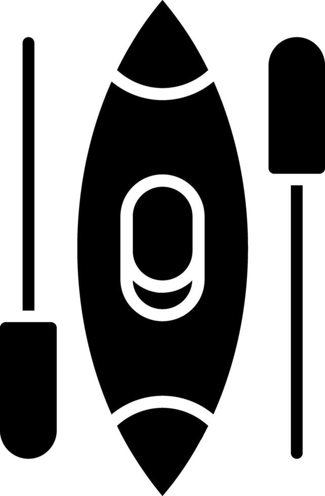 Canoe Glyph Icon Design vector