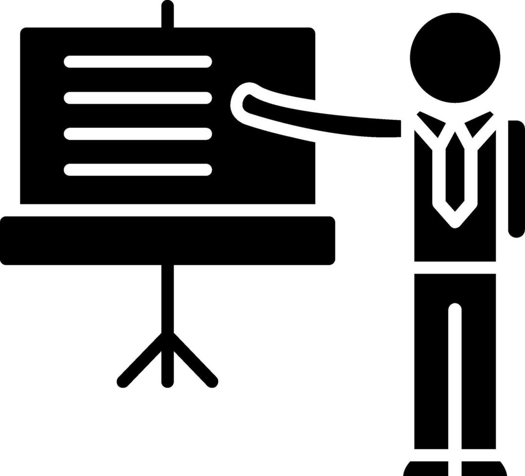 Training Glyph Icon Design vector