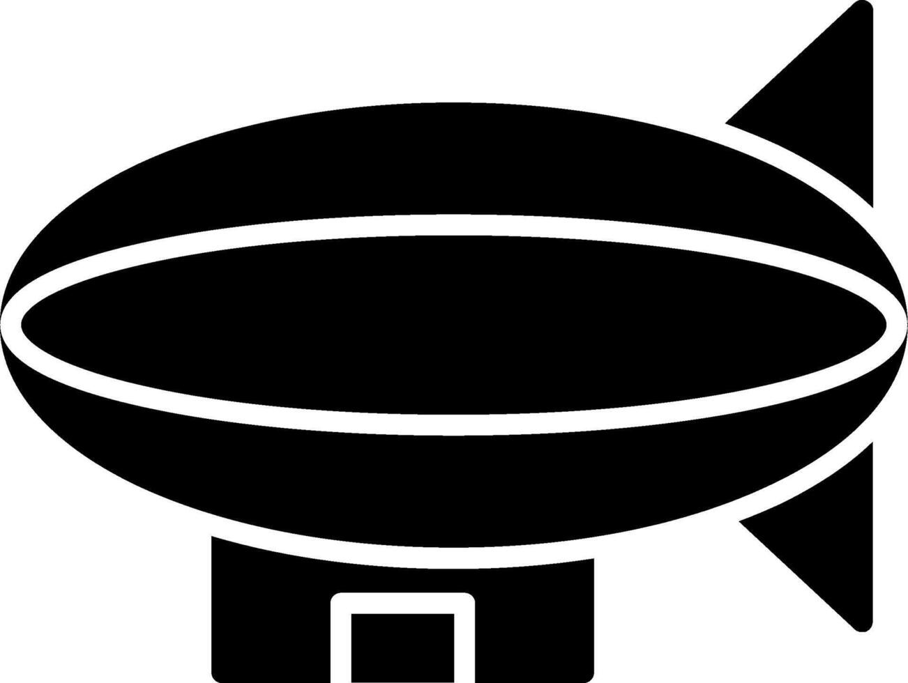 Blimp Glyph Icon Design vector