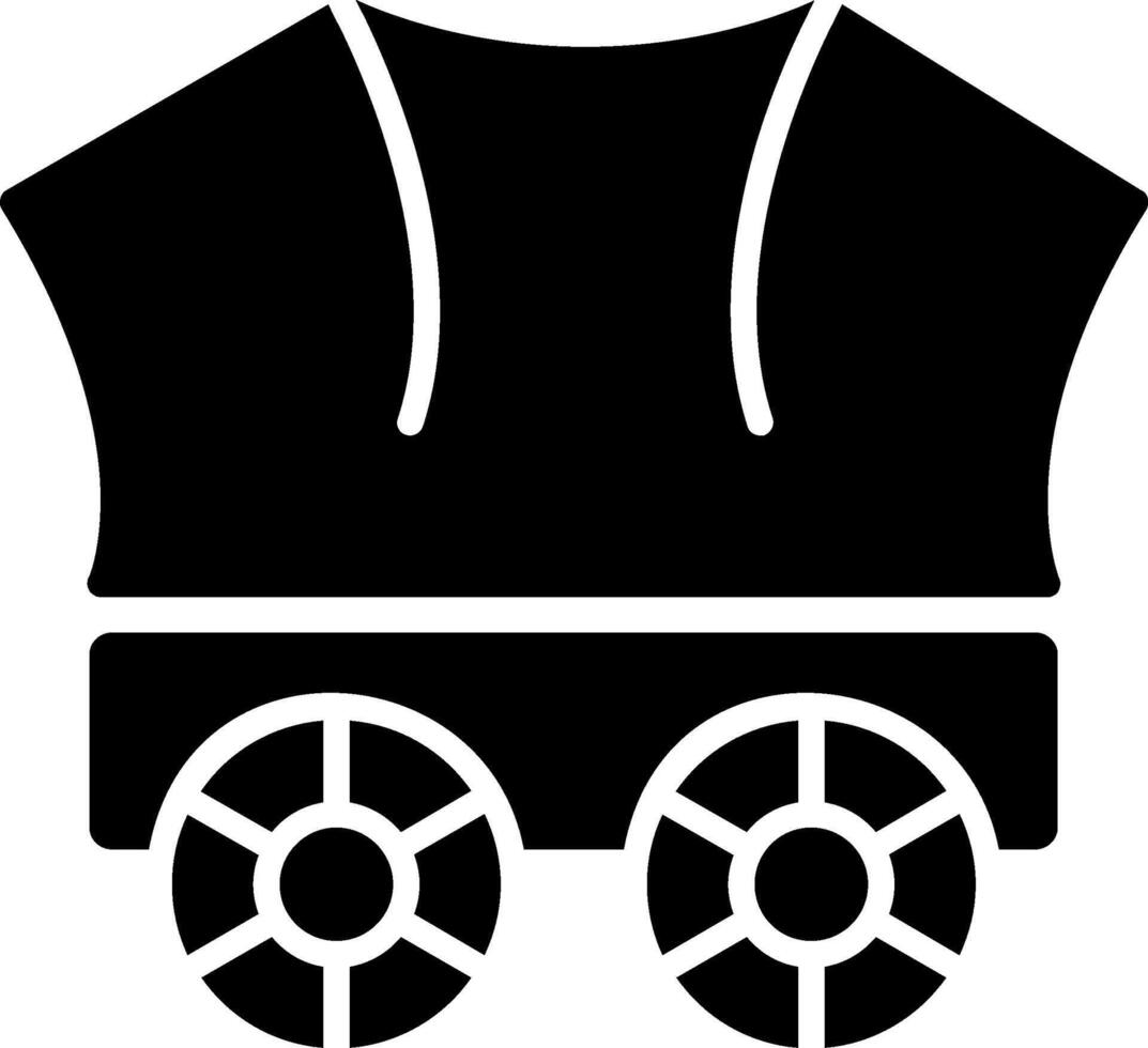 Wagon Glyph Icon Design vector