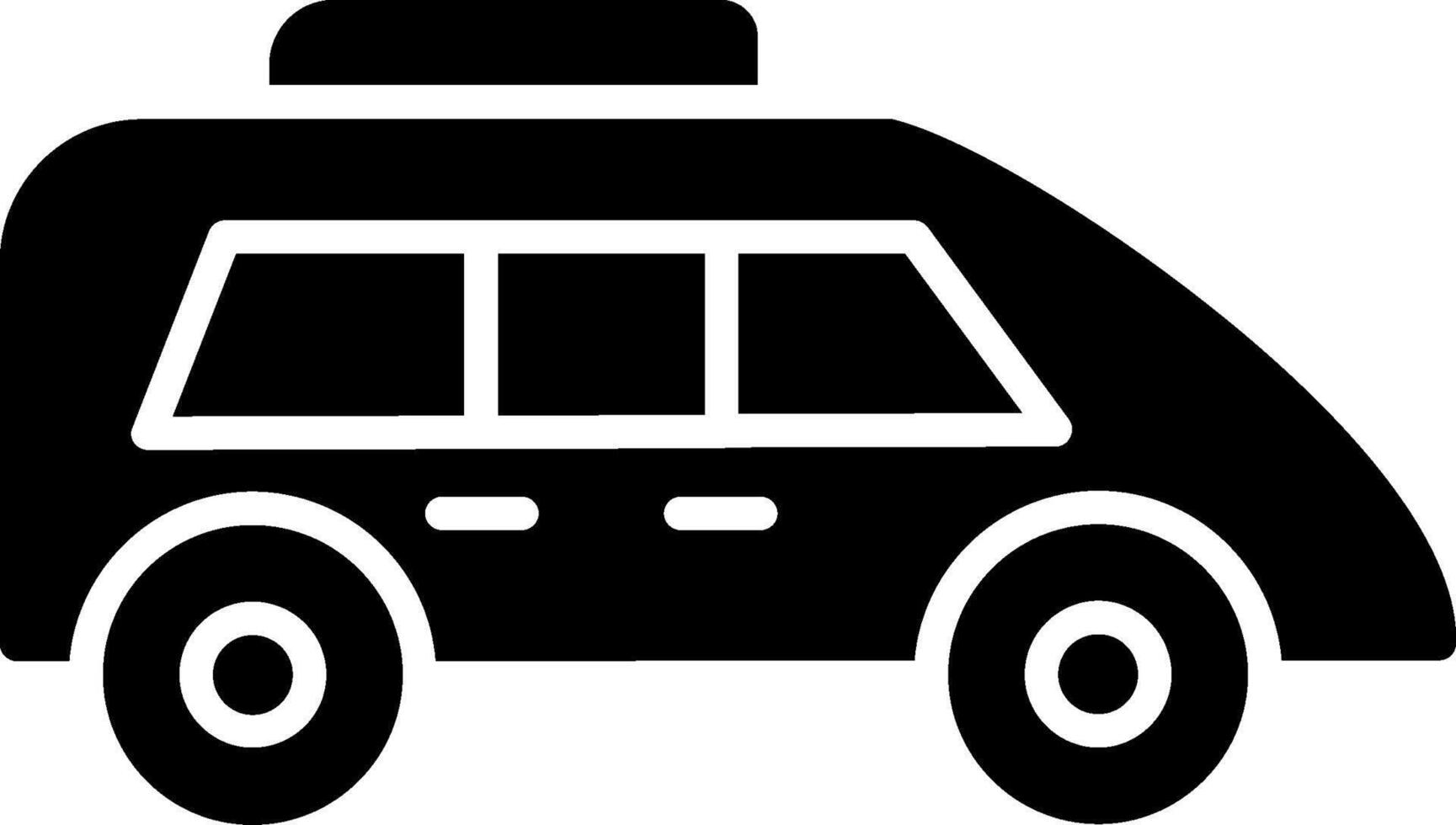 Family Car Glyph Icon Design vector