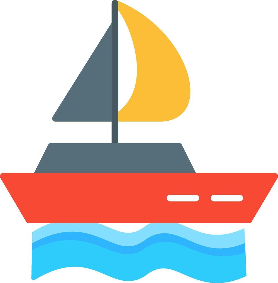 Boat Flat Icon Design vector