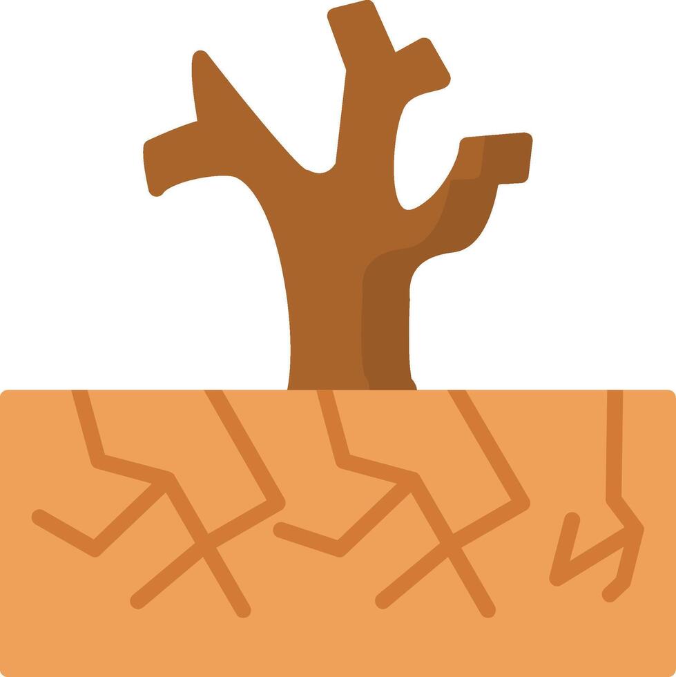 Drought Flat Icon Design vector