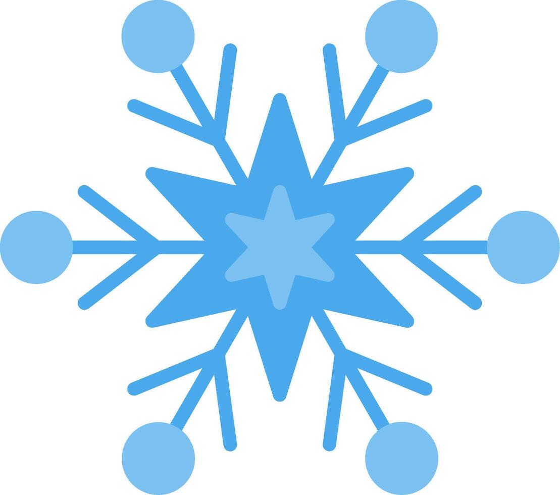 Snowflake Flat Icon Design vector