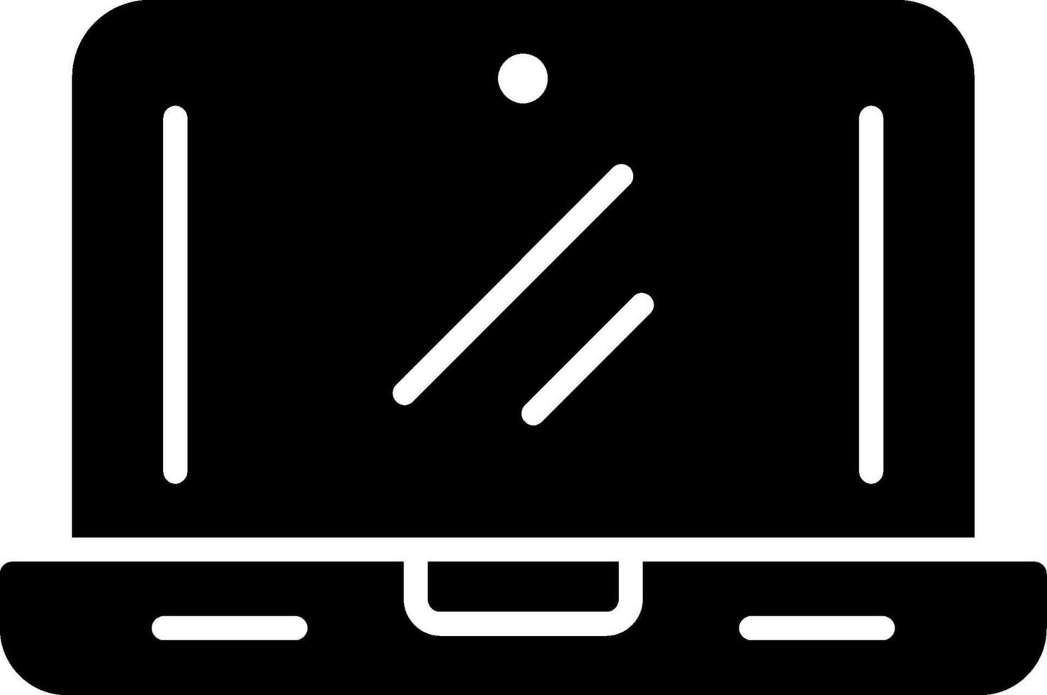 Laptop Glyph Icon Design vector