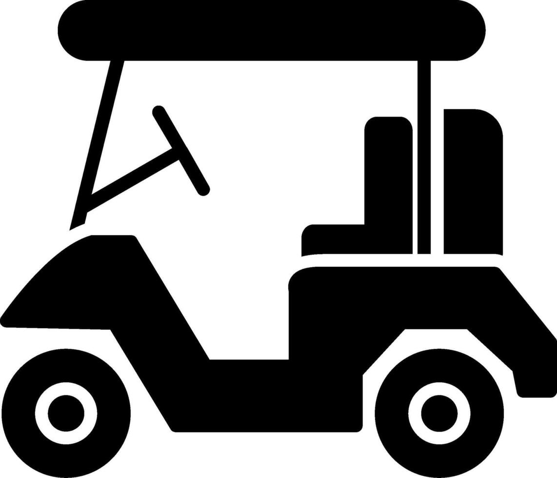 Golf Caddy Glyph Icon Design vector