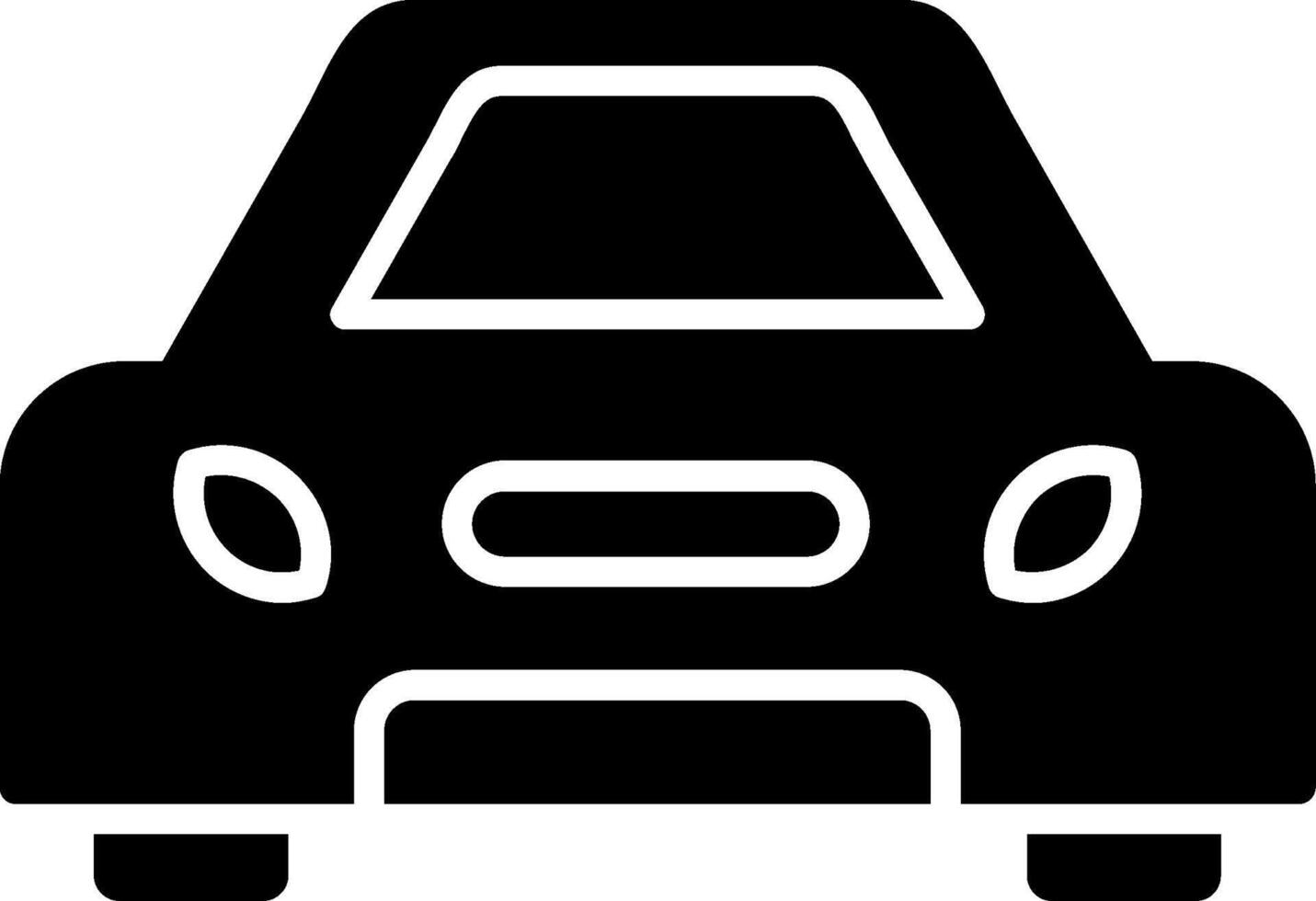 Car Glyph Icon Design vector