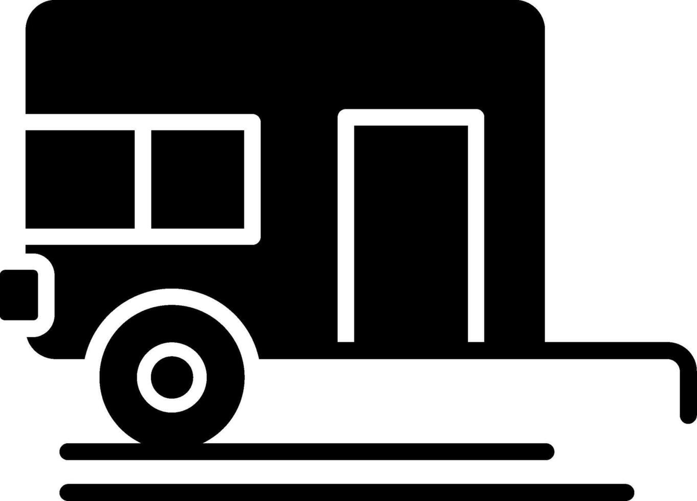 Caravan Glyph Icon Design vector