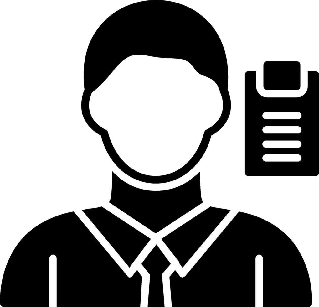 Manager Glyph Icon Design vector