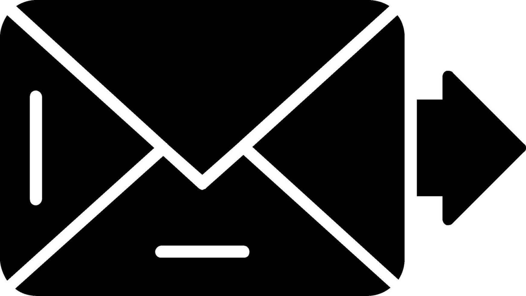 Email Glyph Icon Design vector