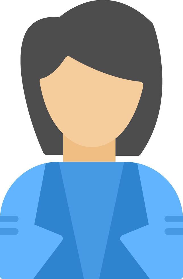 Stewardess Flat Icon Design vector
