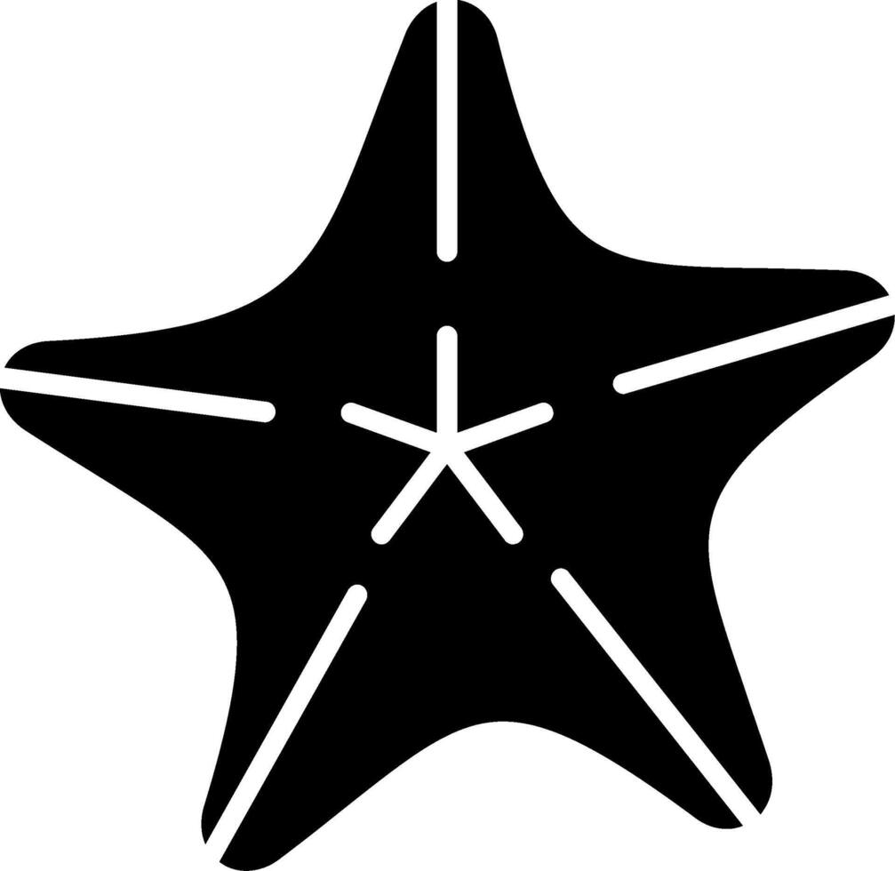 Starfish Glyph Icon Design vector